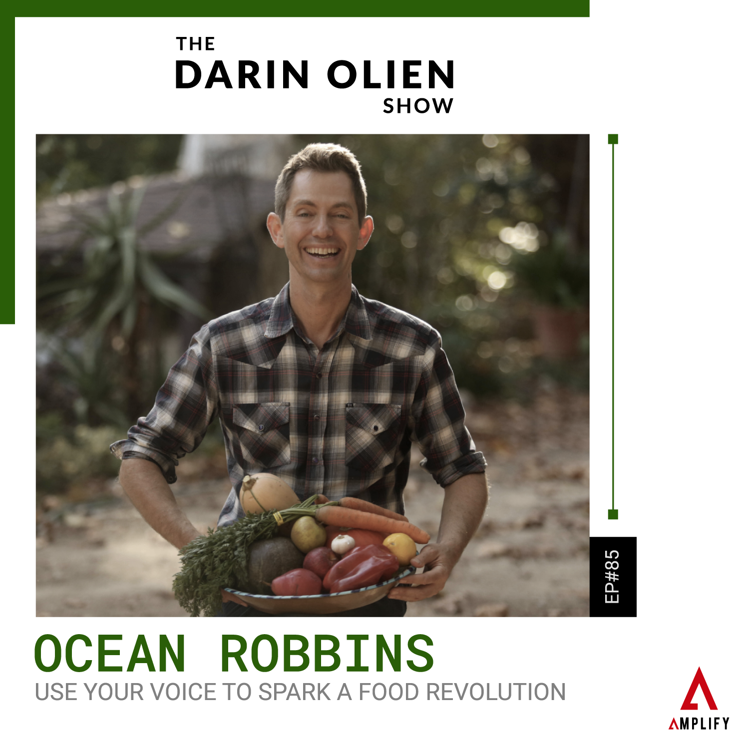 decorative image with the episode title and a picture of Ocean Robbins